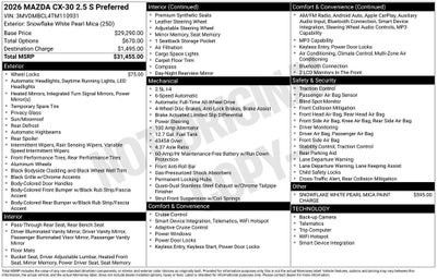 2026 Mazda Mazda CX-30 2.5 S Preferred AWD