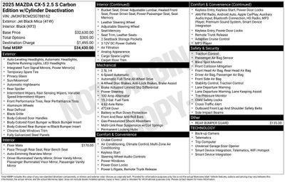 2025 Mazda Mazda CX-5 2.5 S Carbon Edition