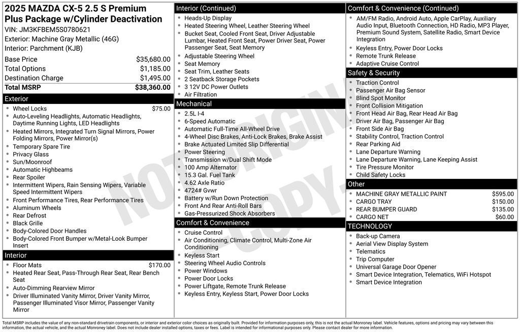2025 Mazda Mazda CX-5 2.5 S Premium Plus AWD