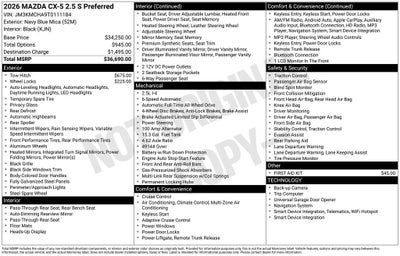 2026 Mazda Mazda CX-5 2.5 S Preferred AWD