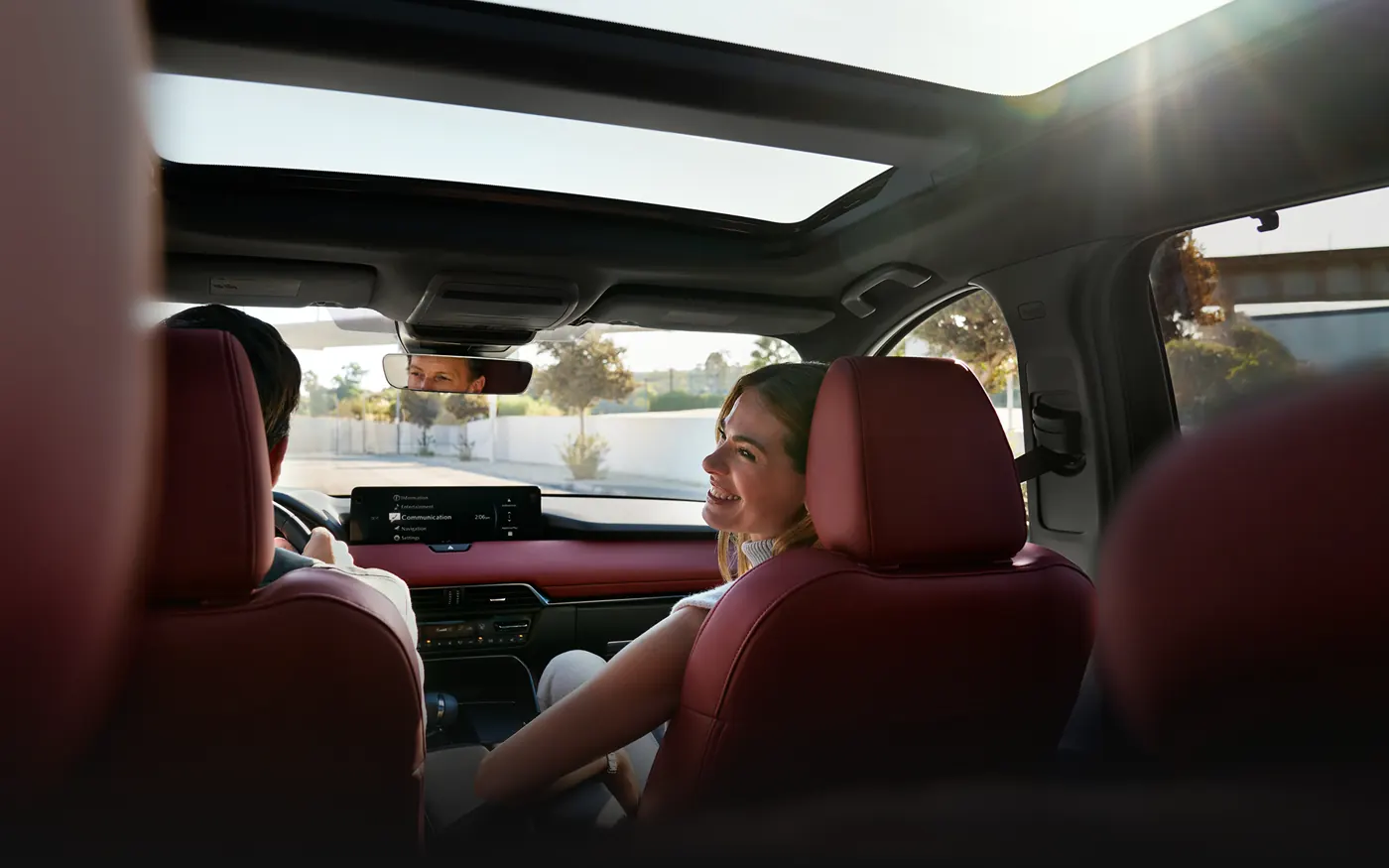 Friends riding in the 2-row 2027 Mazda CX-90 | South Burlington Mazda in South Burlington VT